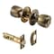 Prime-Line Privacy Knob, Fits 2-3/8 in. and 2-3/4 in. Backset, Tulip, Antique (1 Set) MP65044 - alternate 1